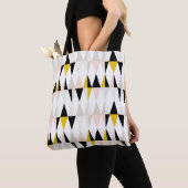 Geometrische driehoekspatroon splitsen tote bag (Dichtbij)