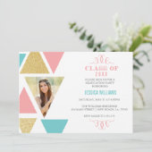 Geometrische driehoeksverstuivingen kaart (Staand voorkant)