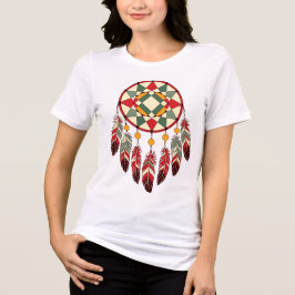 Geometrische dromenvanger ontwerp Tri-Blend shirt
