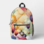 Geometrische druppels bedrukte rugzak (Voorkant)