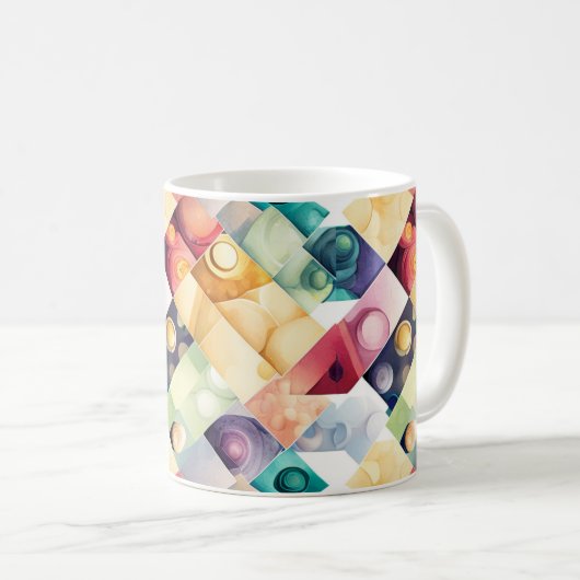 Geometrische druppels koffiemok (Voorkant rechts)
