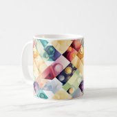 Geometrische druppels koffiemok (Voorkant links)