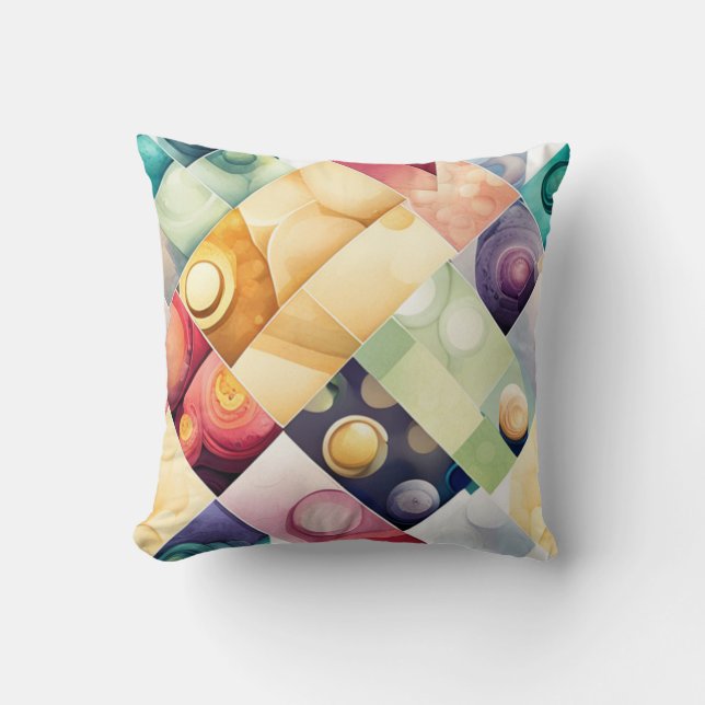 Geometrische druppels kussen (Voorkant)