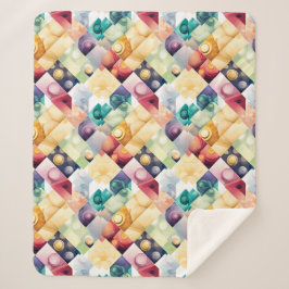 Geometrische druppels sherpa deken