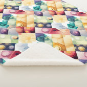 Geometrische druppels sherpa deken (3/4)