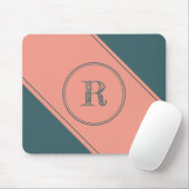 Geometrische dubbele Cirkel Aangepast Initiaal Mon Muismat (Met muis)