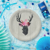 Geometrische duiker met Floral Crown Papieren Bordje (Feest)