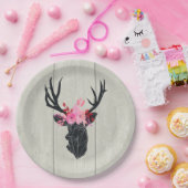 Geometrische duiker met Floral Crown Papieren Bordje (Feest)