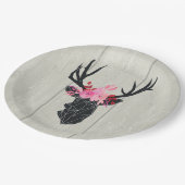 Geometrische duiker met Floral Crown Papieren Bordje (Gekanteld)