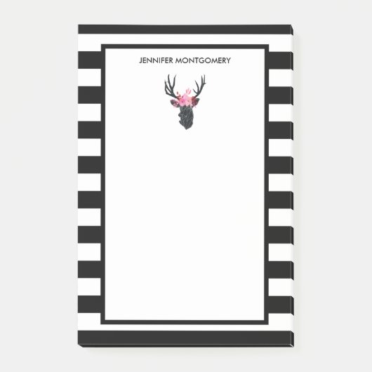 Geometrische duiker met Floral Crown Post-it® Notes (Voorkant)