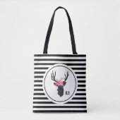 Geometrische duiker met Floral Crown Tote Bag (Voorkant)