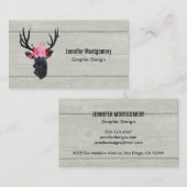 Geometrische duiker met Floral Crown Visitekaartje (Voorkant / Achterkant)