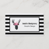 Geometrische duiker met Floral Crown Visitekaartje (Voorkant)