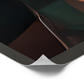 Geometrische echo's: facetten van kleur en schaduw poster (Hoek)