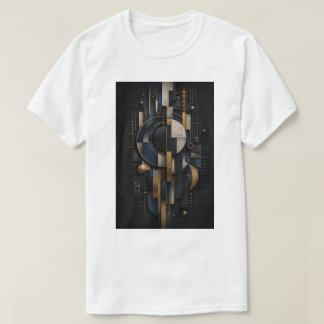 Geometrische Eclipse | Luxe Abstracte 3D Wandkunst T-shirt