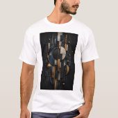 Geometrische Eclipse | Luxe Abstracte 3D Wandkunst T-shirt (Voorkant)