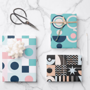 Geometrische eenvoudige elegante inpakpapier velle vel