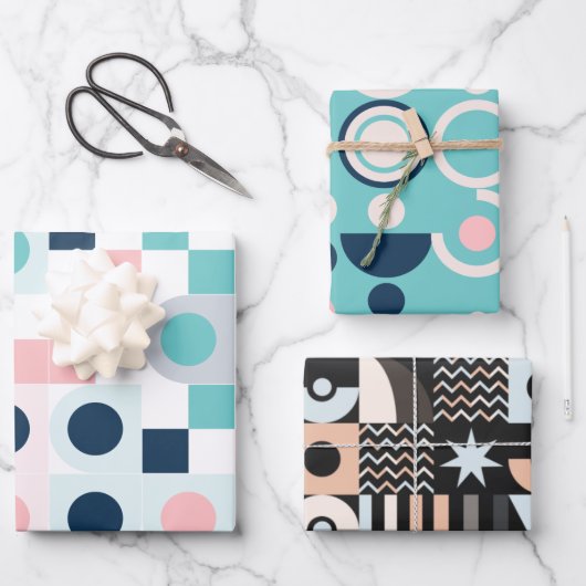 Geometrische eenvoudige elegante vellen papier voo (Voorkant)