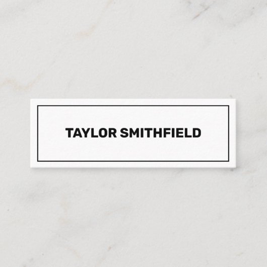 Geometrische Eenvoudige Minimale Professionele Ver Mini Visitekaartje (Voorkant)