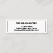 Geometrische Eenvoudige Minimale Professionele Ver Mini Visitekaartje (Achterkant)