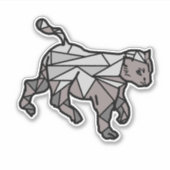 Geometrische eenvoudige zonnetjes, zoet, wit en zw sticker (Voorkant)