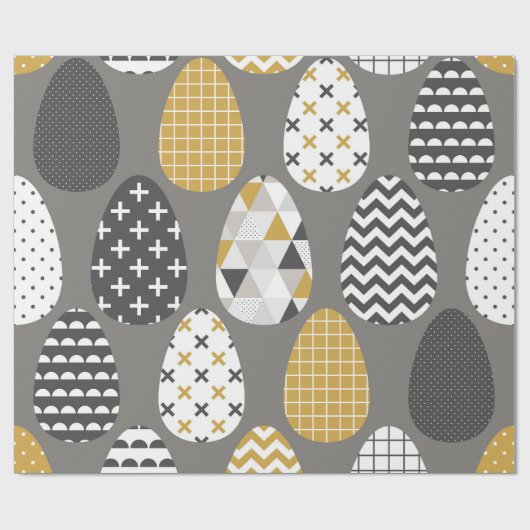 Geometrische eieren cadeaupapier (Vlak)