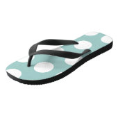 Geometrische eierschaal Blauwe witte pooldots Teenslippers (Schuin)