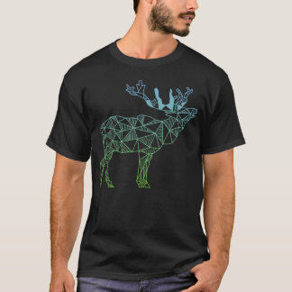 Geometrische Eland Wild Alaska Berg T-shirt