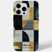 Geometrische Elegance Telefoonhoes – Navy en Goud Case-Mate iPhone Case (Achterkant)