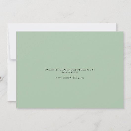 Geometrische Elegant Gold Greenery Elopement Aankondiging (Achterkant)