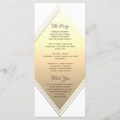 Geometrische elegante bruiloft programmakaart (Achterkant)