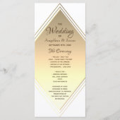 Geometrische elegante bruiloft programmakaart (Voorkant)