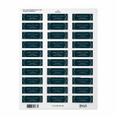 Geometrische Elegante Bruiloft Retouradres Labels (Full Sheet)