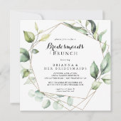 Geometrische Elegante Gouden Bruidsmeisjes Brunch  Kaart (Voorkant)