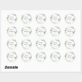 Geometrische Elegante Gouden Groene Baby Shower Fa Ronde Sticker (Vel)