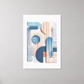 Geometrische elegantie: Abstracte gelaagde papiere Canvas Afdruk (Voorkant)