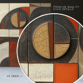 Geometrische elegantie - Abstracte mozaïek keramis Tegeltje