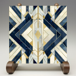 Geometrische Elegantie Art Deco Keramische Tegel Tegeltje