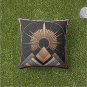 Geometrische elegantie buiten buitenkussen (Gras)