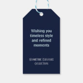 Geometrische Elegantie Cadeaulabel (Achterkant)