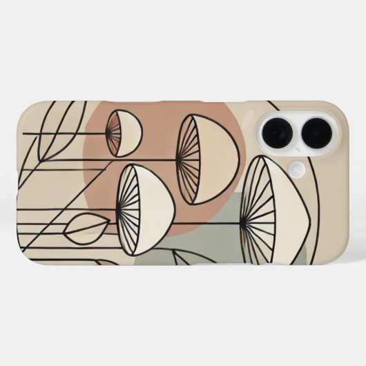 Geometrische elegantie Case-Mate iPhone case (Achterkant (horizontaal))