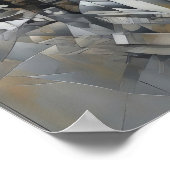 Geometrische elegantie: een moderne vrouw Abstract Poster (Hoek)