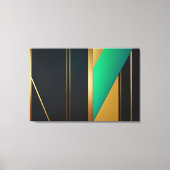 Geometrische elegantie goud en smaragd canvas afdruk (Voorkant)