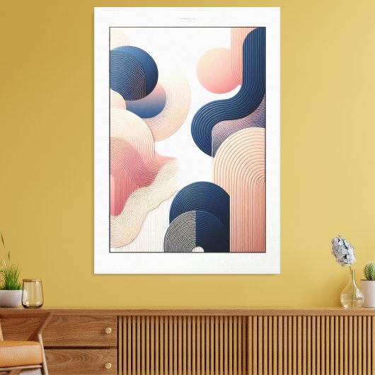 Geometrische elegantie in de Abstracte kunst Canvas Afdruk (Insitu (Woonkamer))