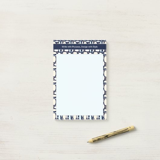 Geometrische Elegantie Post-it® Notes (Op bureau)
