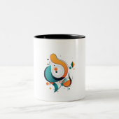 Geometrische elegantie tweekleurige koffiemok (Center)