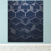 Geometrische elegantie: zeshoekige kunstenaarschap canvas afdruk (Insitu (Houten vloer))