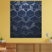 Geometrische elegantie: zeshoekige kunstenaarschap canvas afdruk (Insitu (Woonkamer))