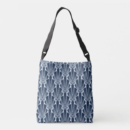 Geometrische elementen: gestileerd modern patroon crossbody tas (Achterkant)