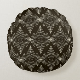 Geometrische elementen, naadloos ornament. rond kussen